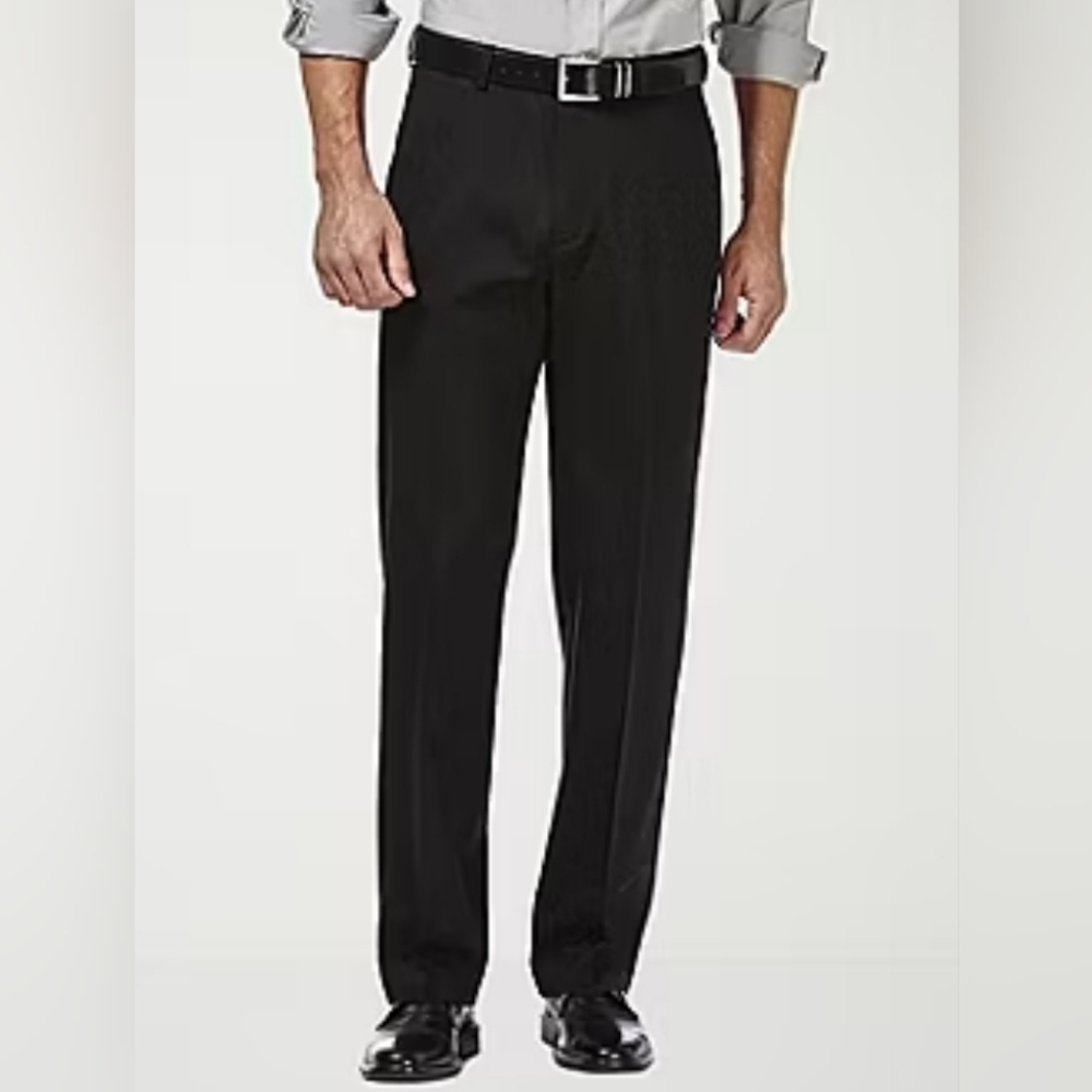 HAGGAR 42W X 32L Classic Fit Black Pants (Bin-B)